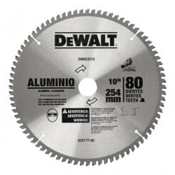 Disco Sierra Circular DeWalt 10" 80 Dientes para Aluminio DWA03210