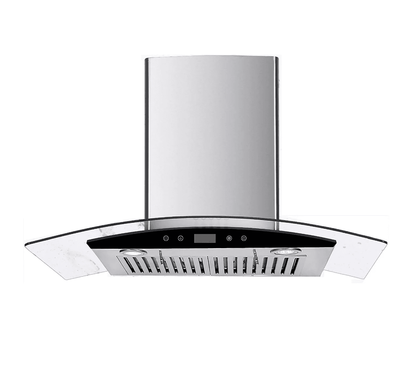Campana de Pared Cristal Curvo Negro Acero Inoxidable EB-392 — imagen 1