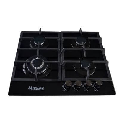 Parrilla de Gas 4 Quemadores Cristal Negro HBH4GS MAXIMS — imagen 1