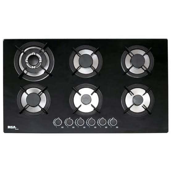 Parrilla Empotrable de Gas 6 Quemadores Cristal Negro PAEMC-6 DISA — imagen 1