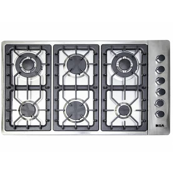 Parrilla Empotrable de Gas 6 Quemadores Acero Inoxidable PAEM-6 DISA — imagen 1