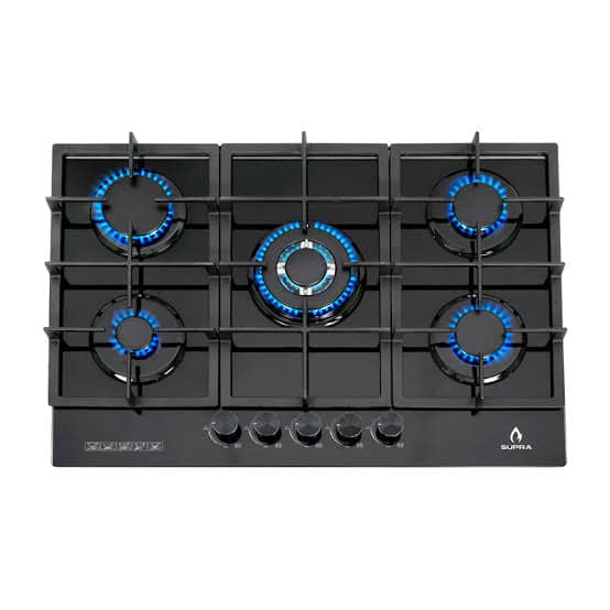 Parrilla de Gas 5 Quemadores 76cm Cristal Negro 5Q-PG-76 SUPRA — imagen 1