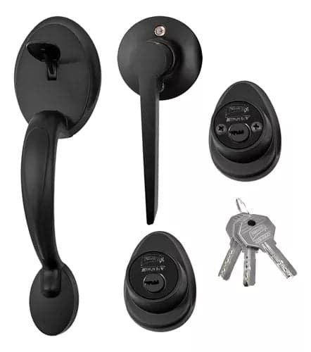 Cerradura Puerta Principal Phillips MX6649 Venecia-Tampico Negra