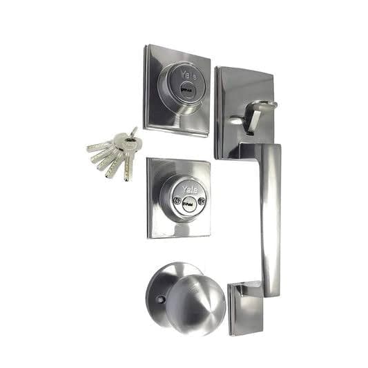 Cerradura Puerta Principal Yale MX88369 Napoles Níquel Satín