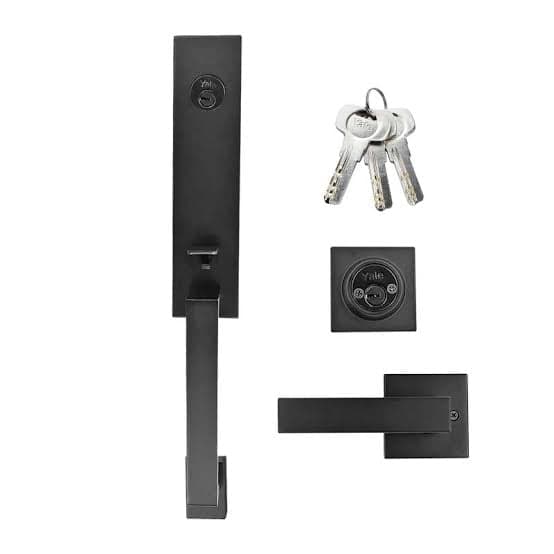 Cerradura Puerta Principal Yale MX89580 Portofino Negra