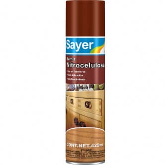 Laca en Aerosol Nitrocelulosa Sayer Lack NL-1030 Semi Mate 425 ml - Acabado Profesional para Madera — imagen 1