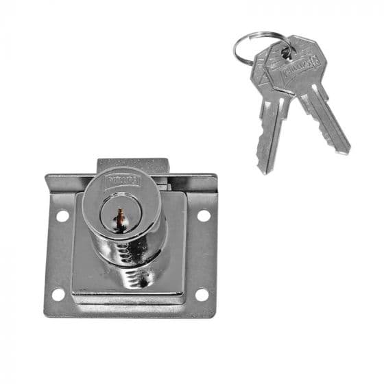 Cerradura De Cajón Para Mueble Philips Mod 24 Cromo — imagen 1